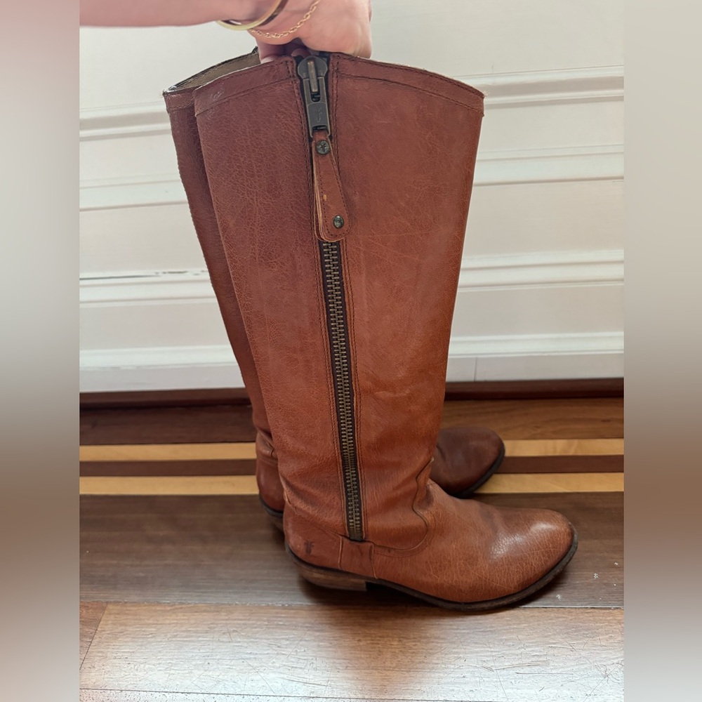 Frye Tall zip Western Boot